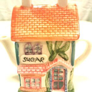Vintage Cottage Ware Ceramic Sugar Shaker Pourer - Made in Japan - Hand Painted